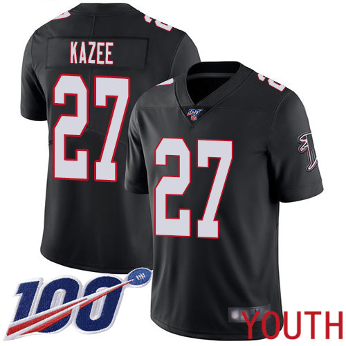 Atlanta Falcons Limited Black Youth Damontae Kazee Alternate Jersey NFL Football 27 100th Season Vapor Untouchable